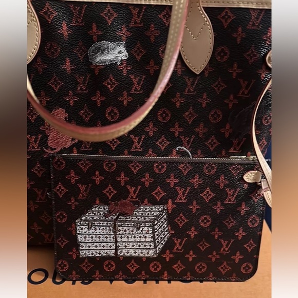 NEW NEVER USED Louis Vuitton Grace Coddington Catogram Neverfull MM 😸  💎 - Picture 5 of 14